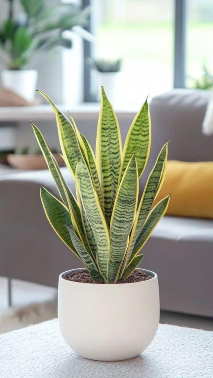 Snake Plant, Green Air Purifying Indoor Outdoor Plant Natural Organic, Low Maintenance, Pack of 1 with pot-picture-17