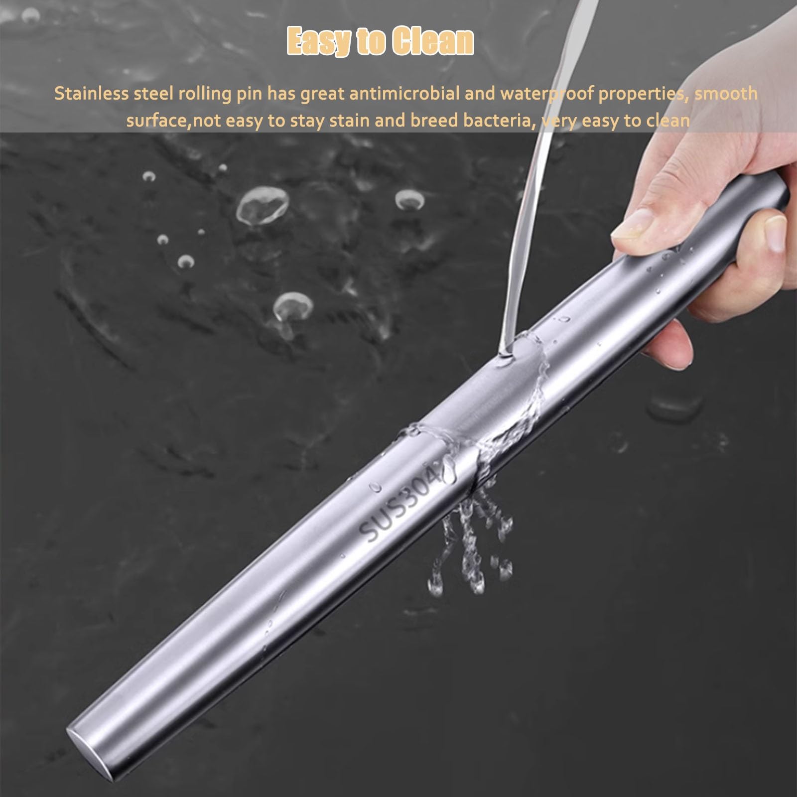 Rodillo de amasar cocina Tapete Rodillo Para Masa Con Rasqueta Para Masa, Rodillos Cónicos De Acero Inoxidable Con Tapete De Silicona Para Pastelería, Rodillo Antiadherente Para Tortillas(L 42.5cm/16.