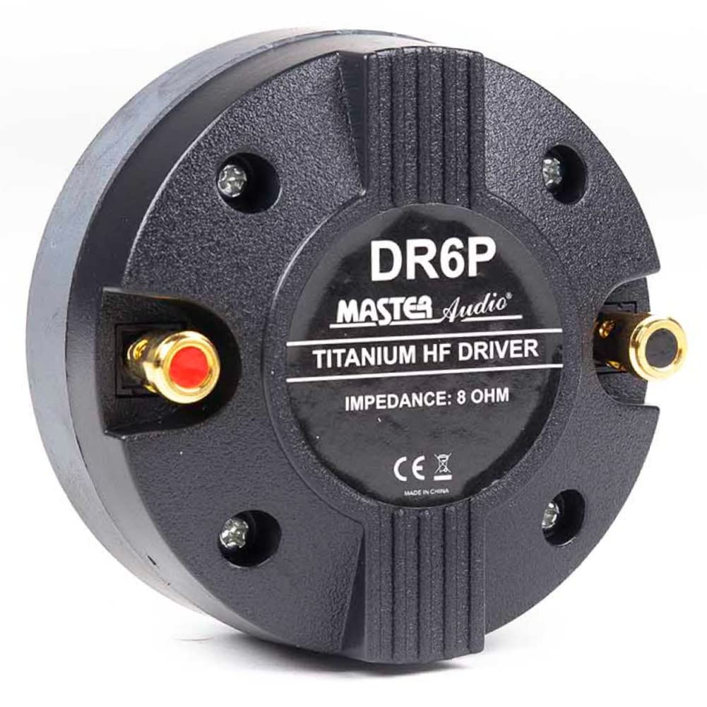 1 MASTER AUDIO DR6P driver a compressione 150 watt rms 300 watt max diametro gola 2,5 cm per trombe casa feste cassa 8 ohm 102 db bobina 3,4 cm, 1 pezzo