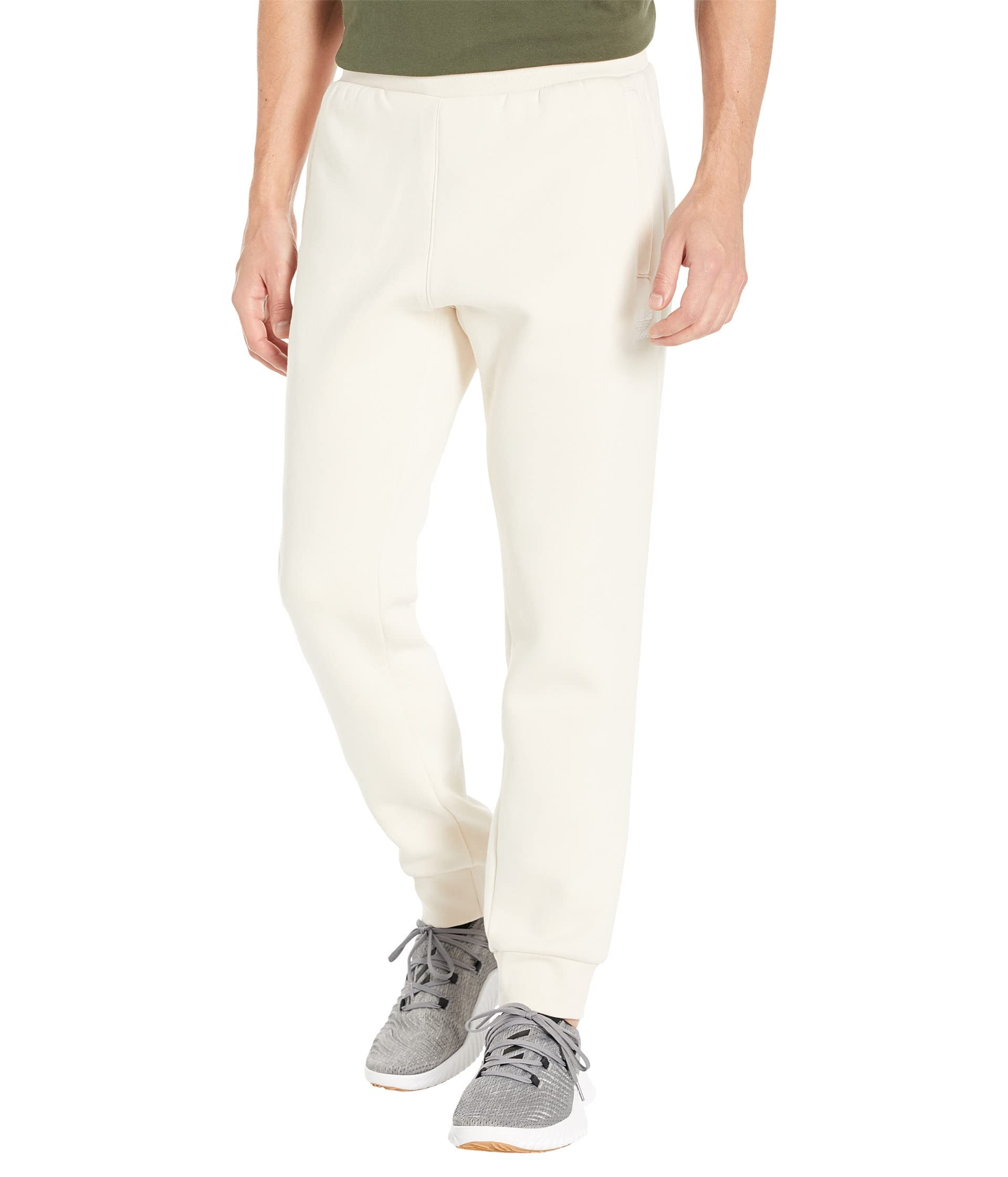 adidas Originals Men's Trefoil Essentials Pants, Wonder White, Large
