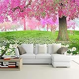 Murale Carta Da Parati Foto Casa Custom 3D Photo Wallpaper Murales Fiore Di Ciliegio Di Mare Soggiorno Tv Sfondo Muro Impermeabile Tela Pittura Autoadesiva Poster Da Parete 140 x 70 cm (LxA)