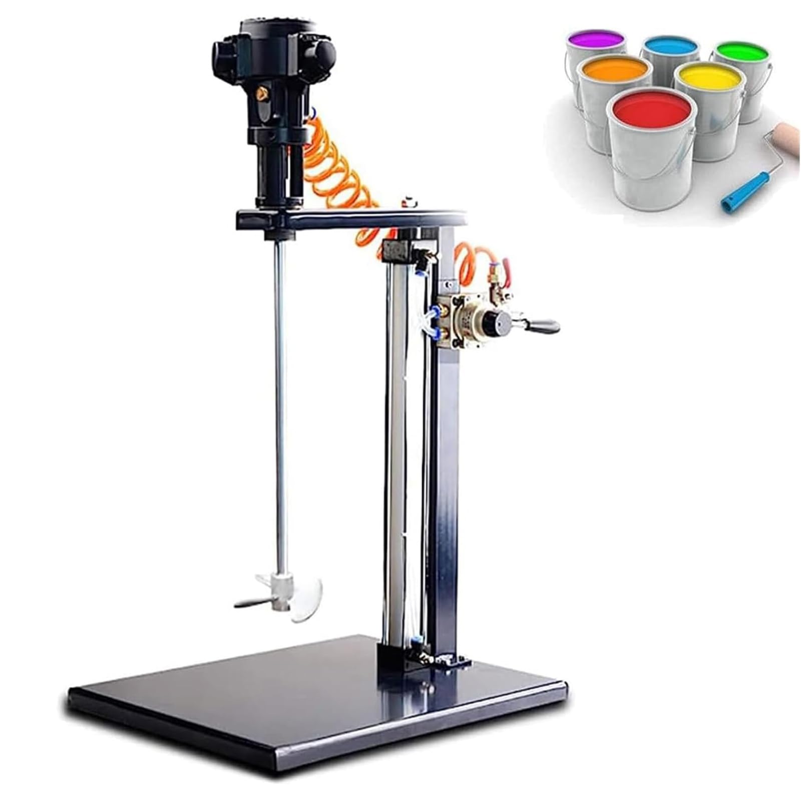 Miscelatore pneumatico per vernice, miscelatore automatico in acciaio inossidabile, miscelatore liquido alimentato ad aria da 5 galloni, 1500-3000 giri/min, per una miscelazione efficiente della