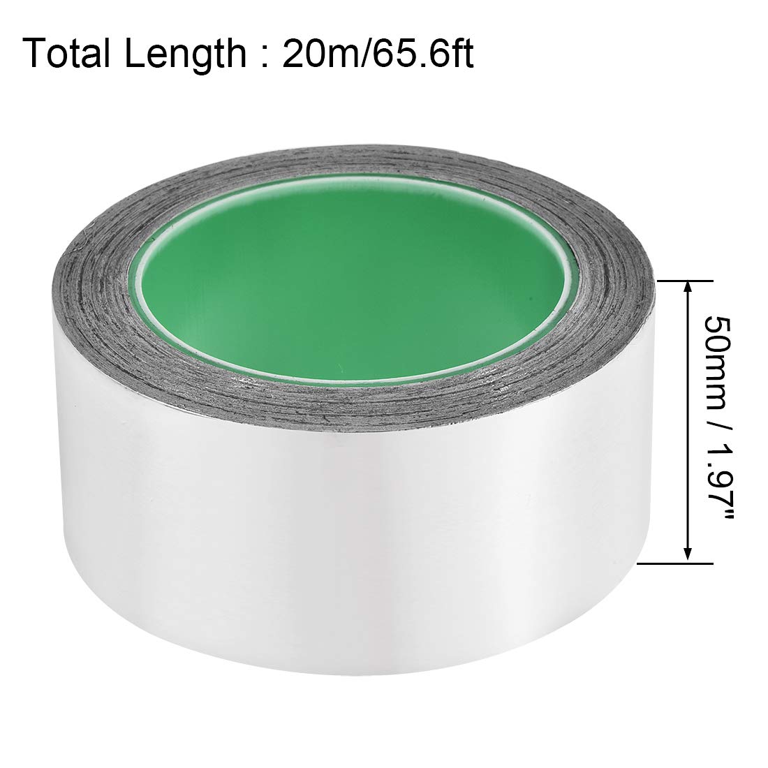 Produkty biurowe Taśma z folii aluminiowej 25 mm wysokotemperaturowa do HVAC, uszczelniania, łatania kanałów gorącego i zimnego powietrza klejąca 20 m/65 stóp(50mm)