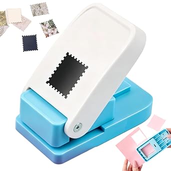 Square Paper Craft Punch, Portable Scrapbooking Squares Stamp Puncher, Diy Handicraft Postage Stamps Tools, Corner Cutter Tool For Sorting Files, Cardboard/Corrugated Paper/Aluminum Sheet/Copper Sheet