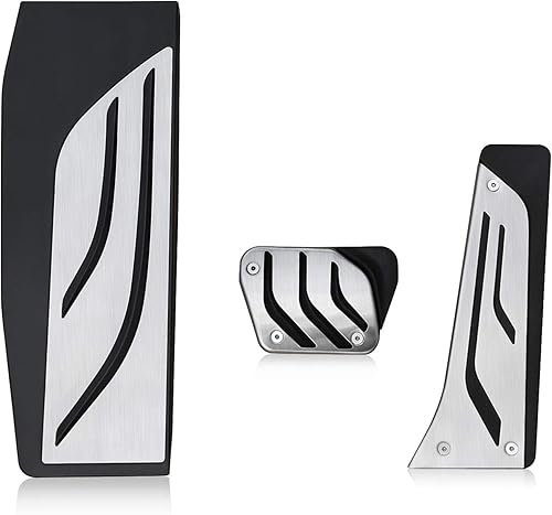 AutoBig Reposapiés deportivo de acero sin taladro, cubierta de pedales de freno de gas muerto compatible con BMW 2 3 4 Series F22 F23 F30 F31 F34