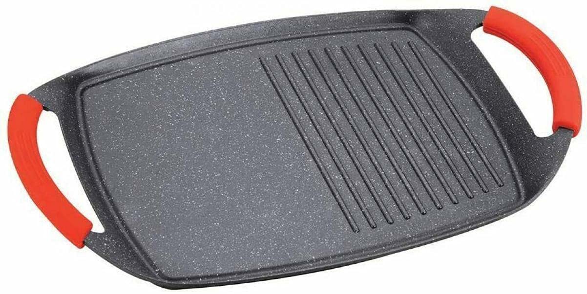 Royalty Line - RL-BTG47M - Plancha Asador, Aluminio Fundido, Revestimiento Antiadherente, Inducción, 47 cm