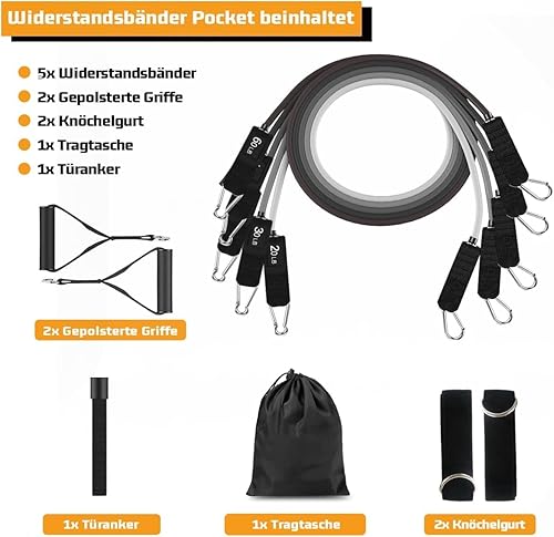 Miniatura 2 de VEICK Resistance Bands, Exercise Bands, Workout Bands, Resistance Bands for Working Out with Handles for Men and Women, Exercising Bands for