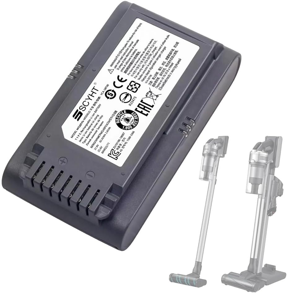 21.6 Volt Replacement Battery 2400mAh Lithium Battery 21.6V Vacuum Cleaner Batteries 21.6V Li-ion Batteries for JET75 JET90 JET90E VS9000 Series Sweeper,21.6v2400mah 1pack