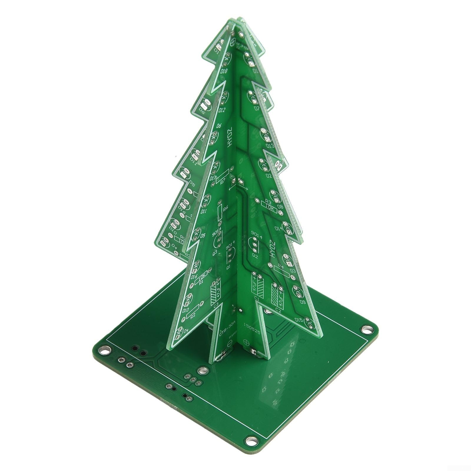 LED Flashing Christmas Tree，3D LED Christmas Tree Set，Artificial Prelit Christmas Tree，DIY 3D LED Flash Circuit Kit(3 colors)