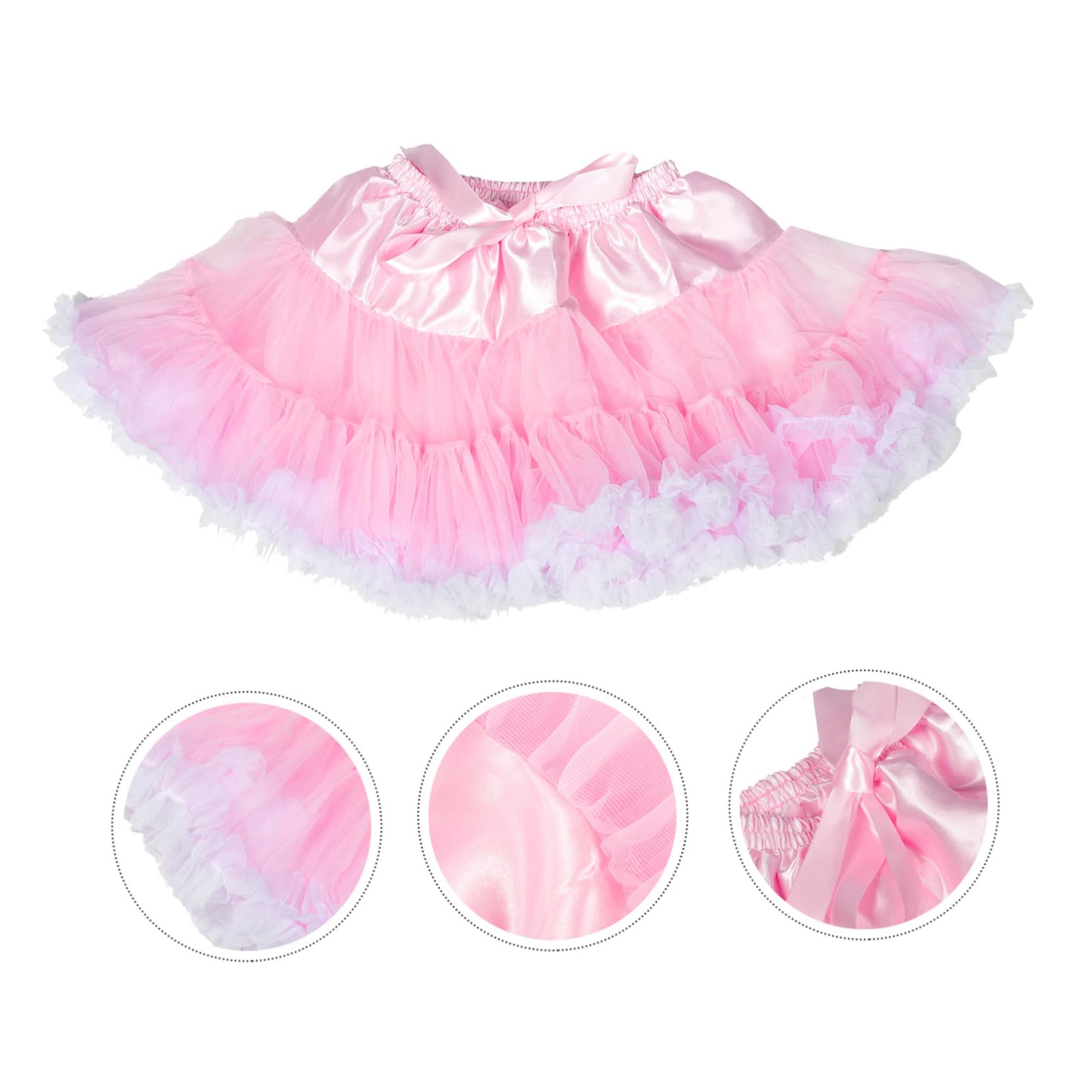 2 Pz gonna di tulle per bambini gonne a ruota gonna a campana skort da principessa rosa per ragazze tutù rosa gonne di tulle costume da bambino adulto le nuvole poliestere