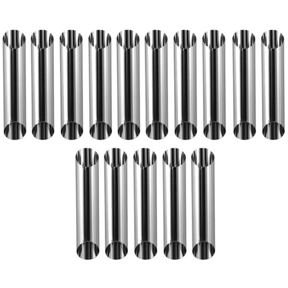 Hemoton Stainless Steel Croissant Roll Mold 15pcs Butter Horn Sweet Cones Baking Molds