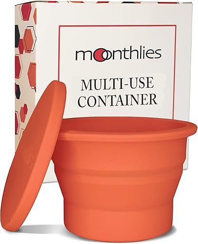MOONTHLIES Esterilizador de copa menstrual, limpiador de discos menstruales, taza de periodo o estuche de viaje de disco, agitador multiusos para