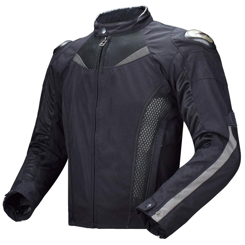Giacca da Moto con Protezioni e Rivestimento Termico Interno Giubbotto Moto Certificata CE Manica Staccabile Gilet Termico 4 Stagioni per Touring Racing