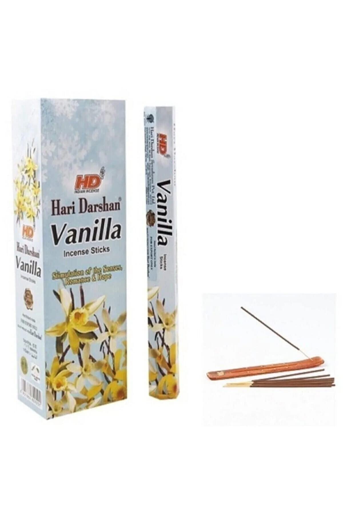 HARİ DARSHAN 20 Adet Tütsü Farklı Aromalar + 1 Adet İşlemeli Tütsü Kayık Hediye (Vanilla)