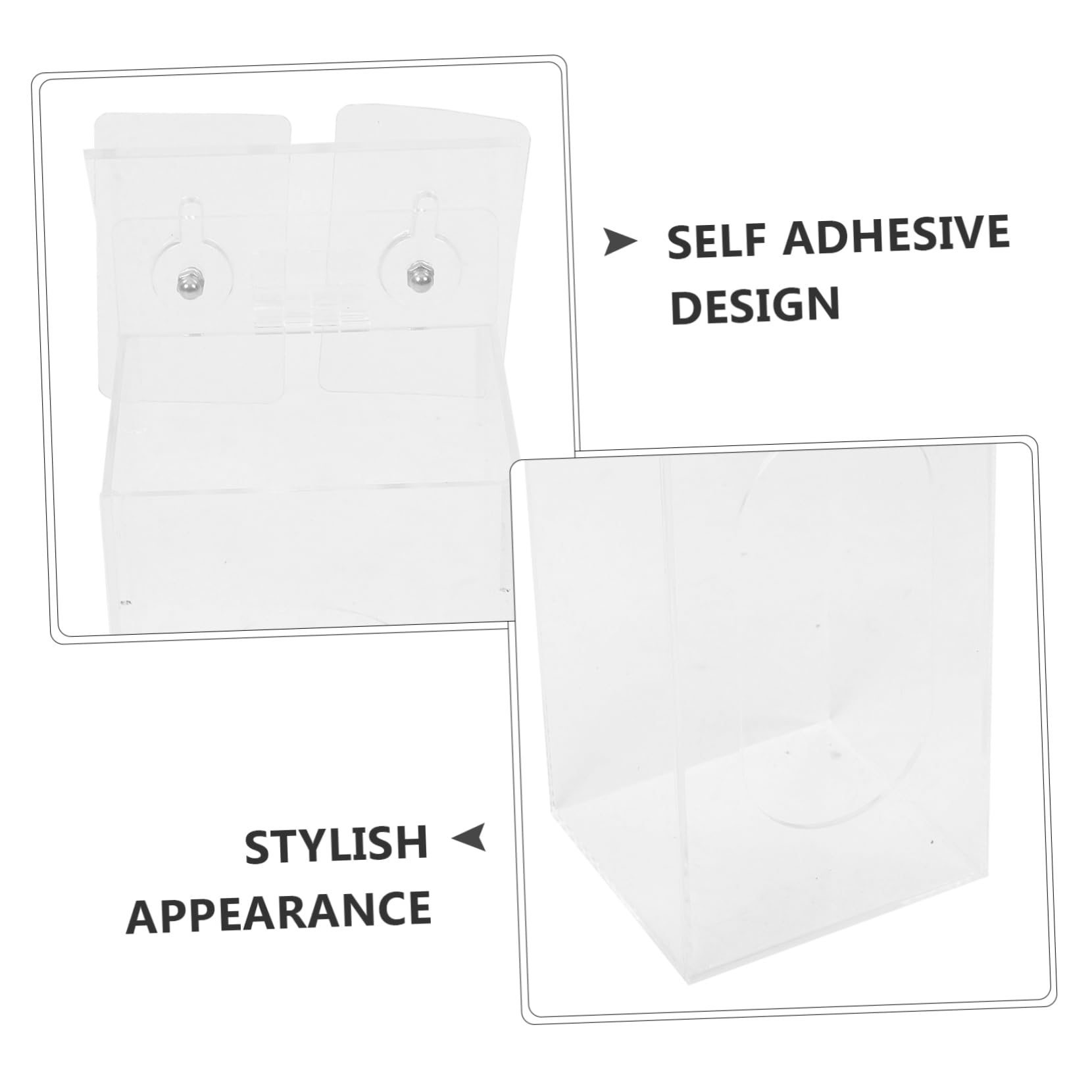 IWOWHERO Glove Dispenser Container Mask Container Wall Mask Holder Acrylic Glove Dispenser Wall Mount