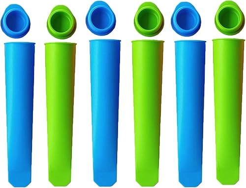 4 moldes de silicona para paletas con tapas, palitos y recogedor de goteo, bandejas para paletas congeladas, reutilizables, de fácil liberación, sin