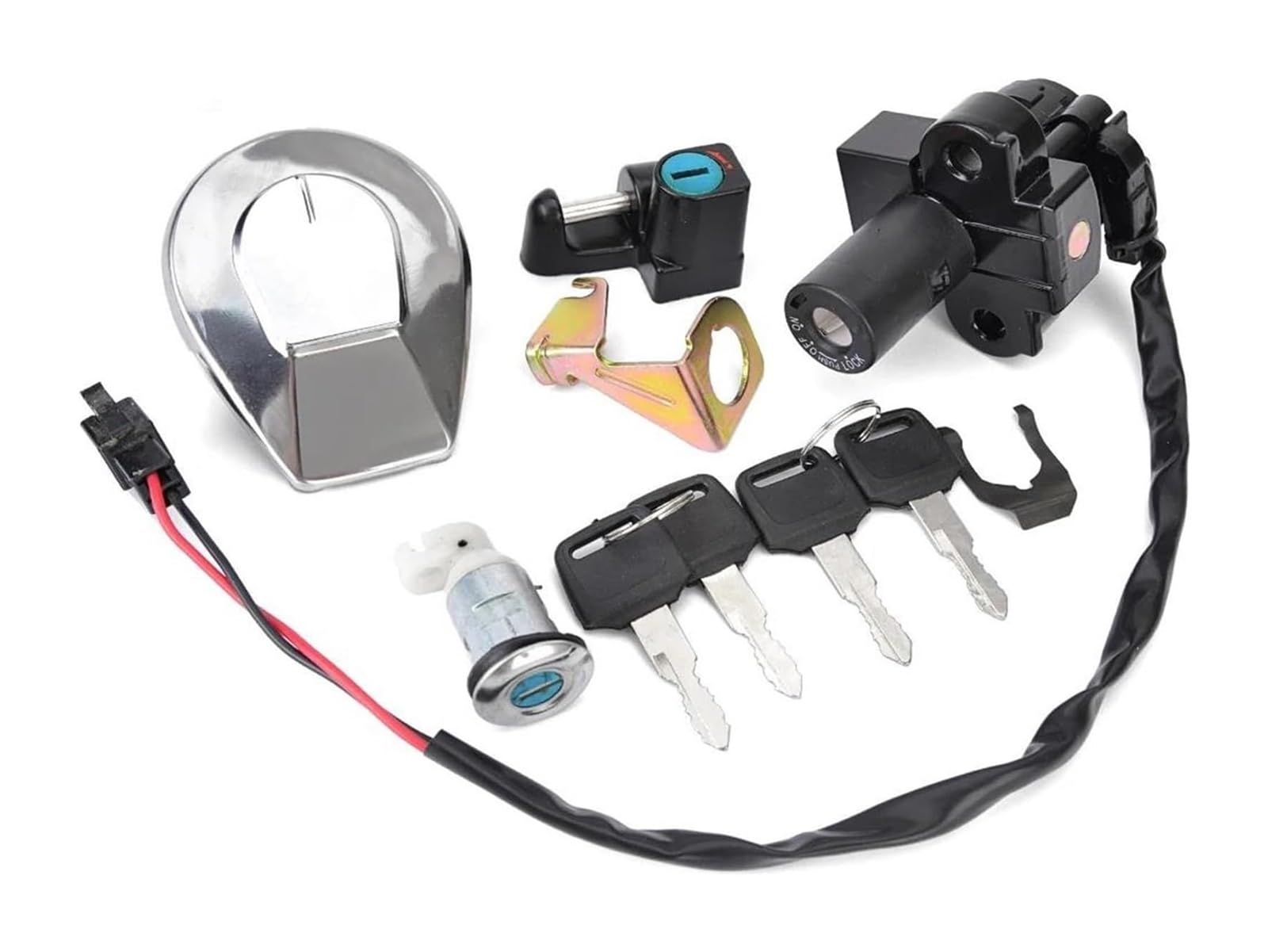 Cerradura De Encendido para Nighthawk para CB750 1991-2003 para 35010-MW3-830 Interruptor Arranque Encendido Motocicleta Tapa Tanque Combustible Bloqueo 2 Llaves