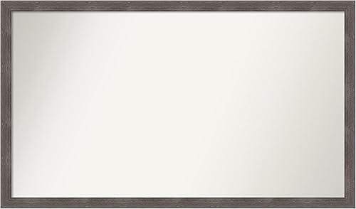 Amanti Art Espejo personalizado, espejo de baño gris plomo a rayas, espejo de pared o espejo de tocador de baño sobre el fregadero (28.5 x 48.5