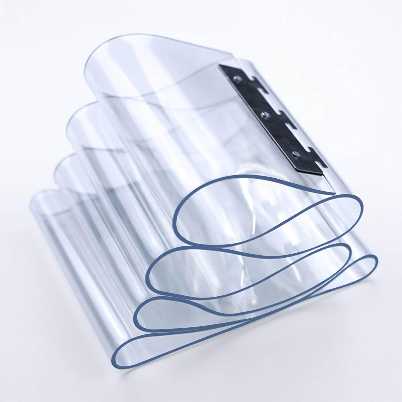 Rideau À Lanière PVCTransparent Rideaux À Lamelles Verticales Plastique Rideau Exterieur Porte Anti Chaleur Rideaux D'extérieur Imperméable(1.6mm,W15cmxH255cm)