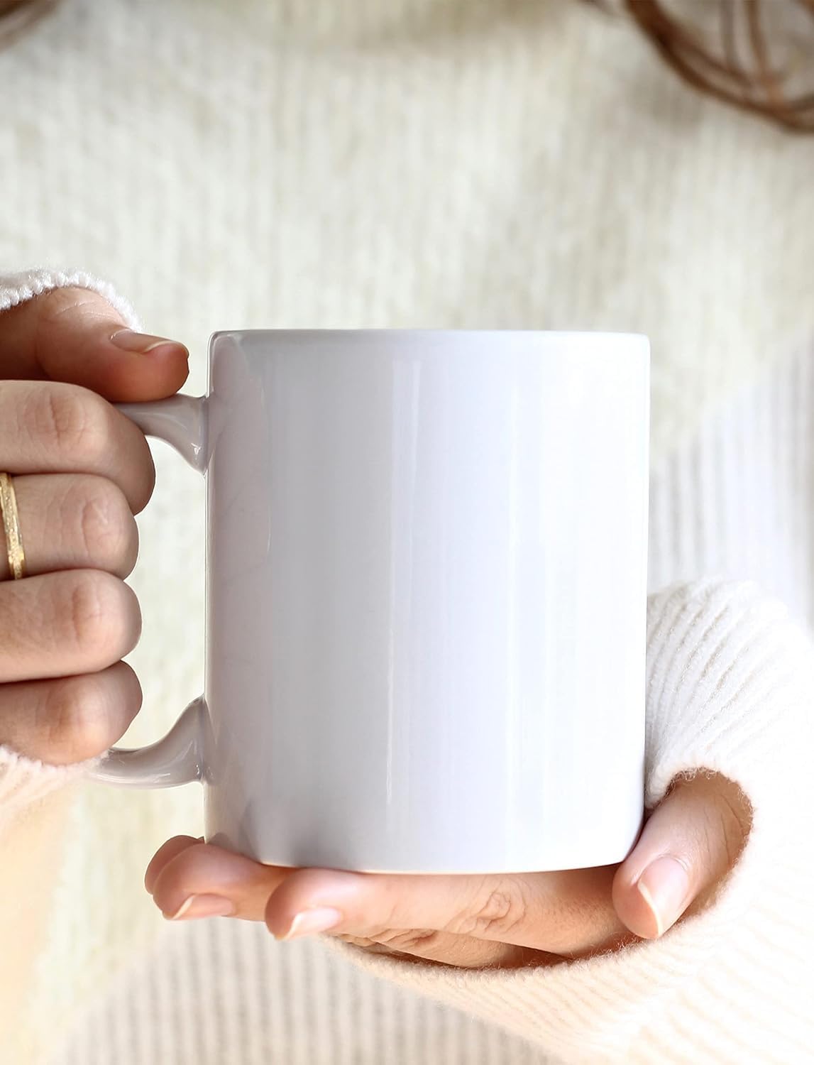 BLUE RIBBON White Sublimation Plain Blank Coffee Mug Made of Ceramic, 11 oz, Set of 2, Comes with Gift Box and Foam Supports (Total 24 Mugs)