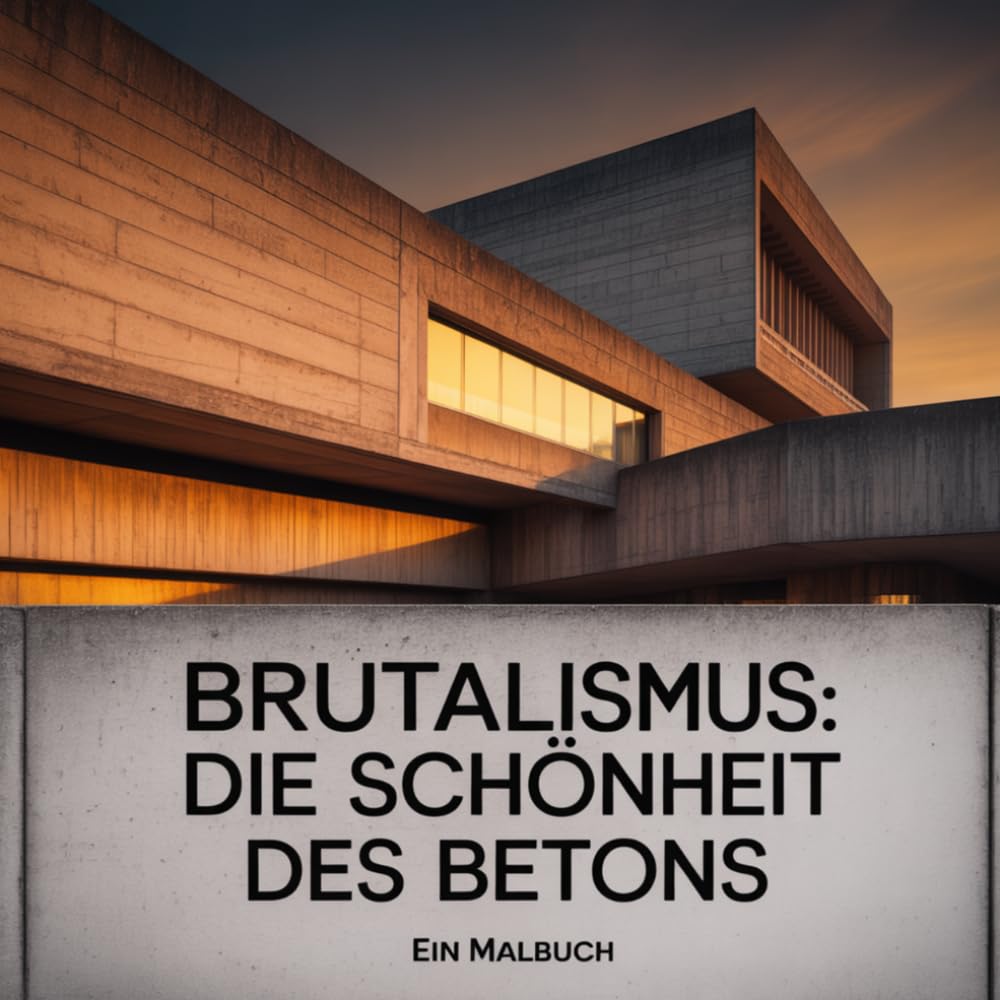 Brutalismus: Die Schönheit des Betons - Ein Malbuch: Die Ästhetik von Beton & Form – 24 Architektur-Illustrationen für Design-Liebhaber