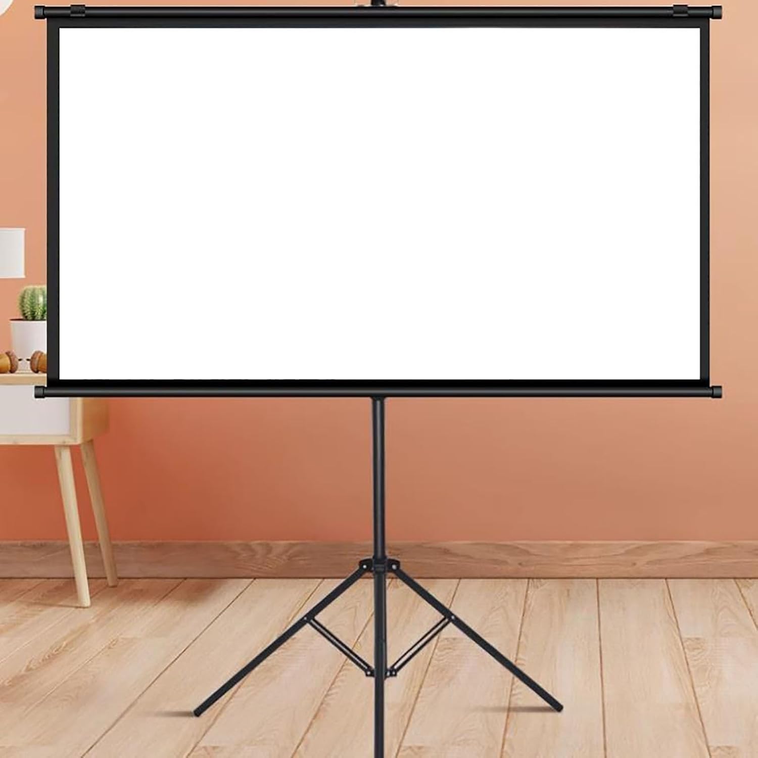 Écran de projection portable sol au plafond résolvant le manque d'espace au bureau et camping