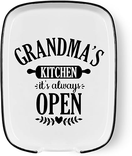 Miniatura 10 de Divertido soporte grande para cucharas de cerámica, descanso para cucharas para estufa, descanso para cucharas blanco estilo granja para chef