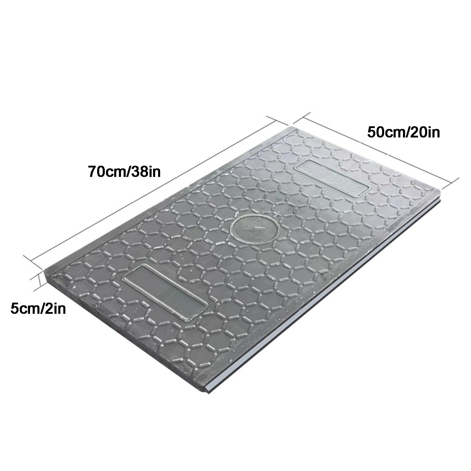 Tapa Arqueta, Tapas para Fosas Sépticas Empotradas de Resina Compuesta con Ranura para Tarjeta para Zanja de Cables/Cuarto de Distribución/alcantarillado(70cm/28in)