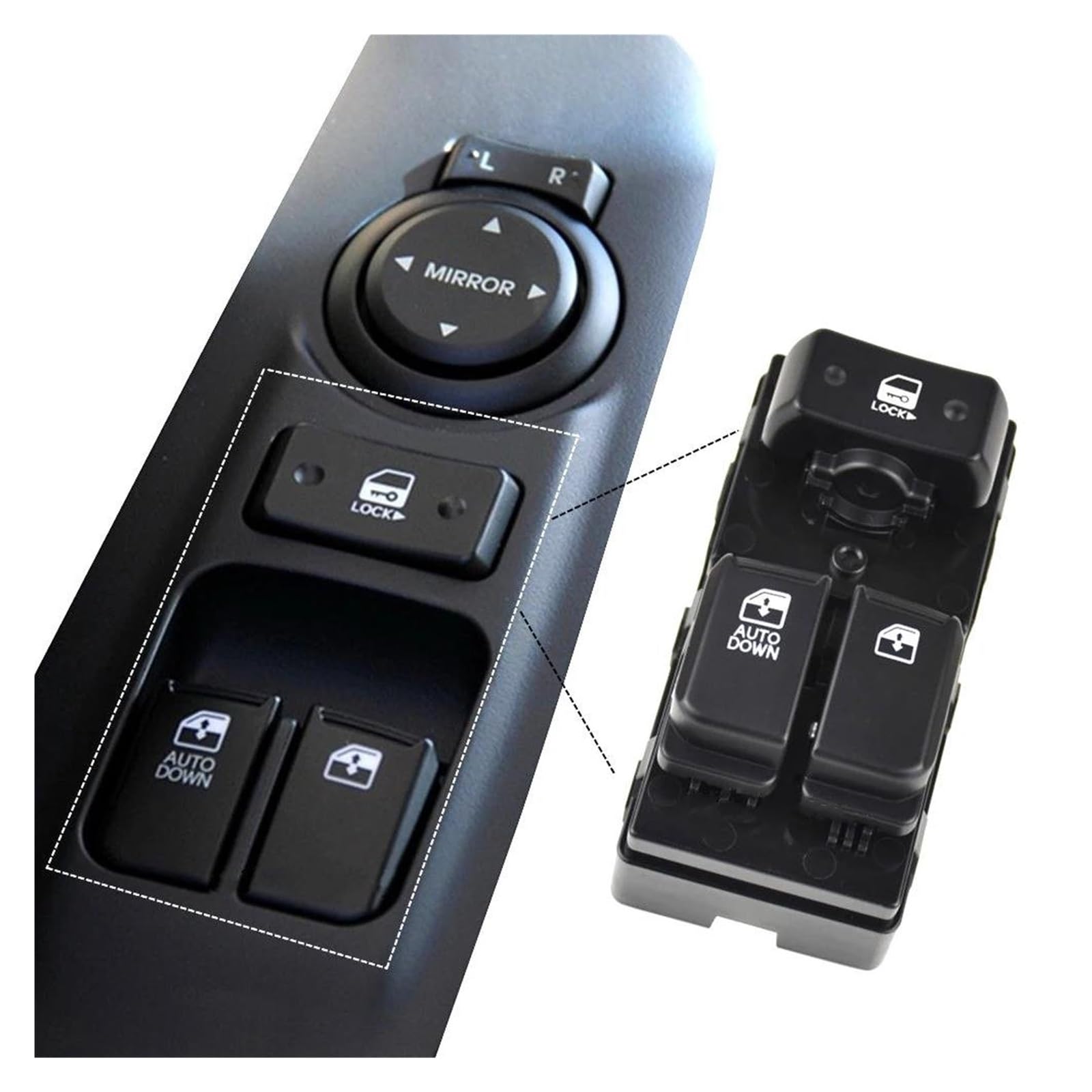 Interrupteur De Lève-vitre électrique Pour Hyundai IMax, Starex I800, H1, I20 (2007-2015) – Réf. 935701J500 – Commande Fenêtre Conducteur/passager