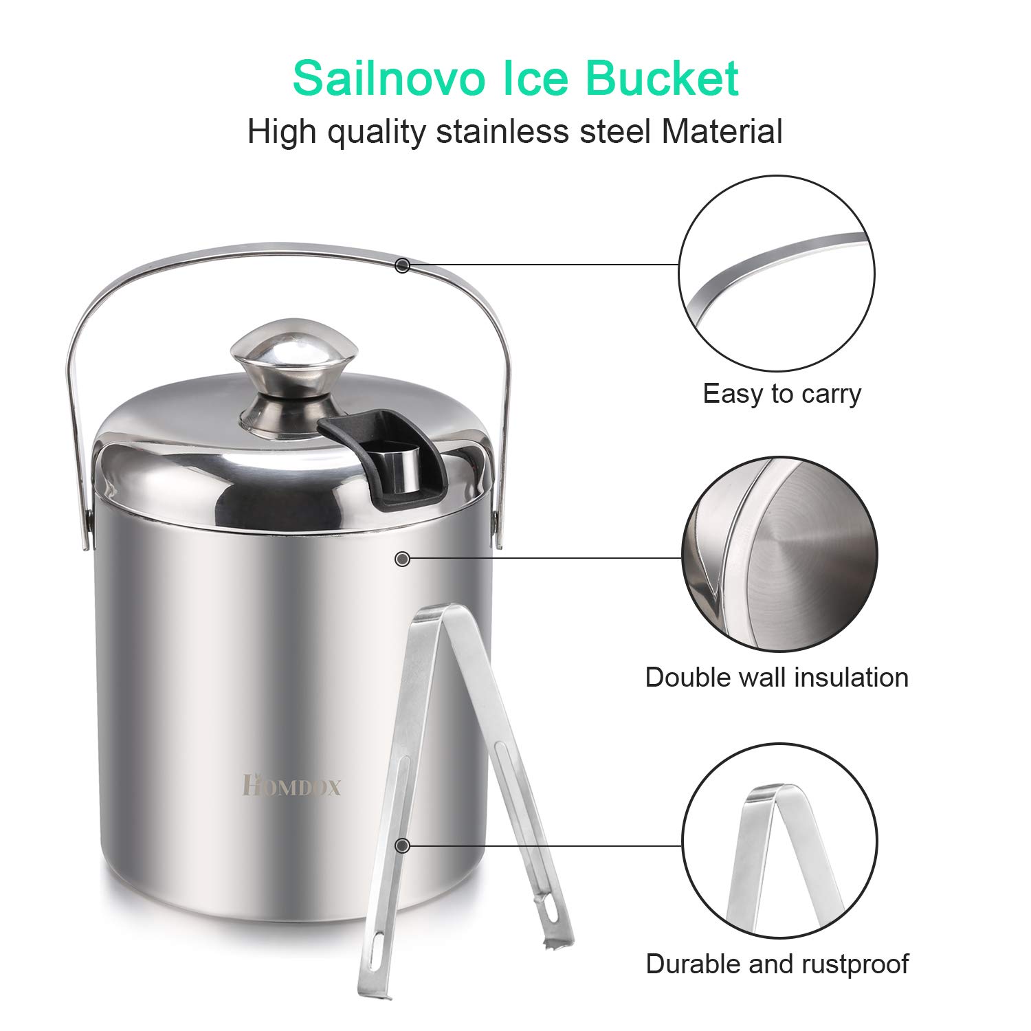 Sailnovo 4189-1021-DE-04, Acero Inoxidable