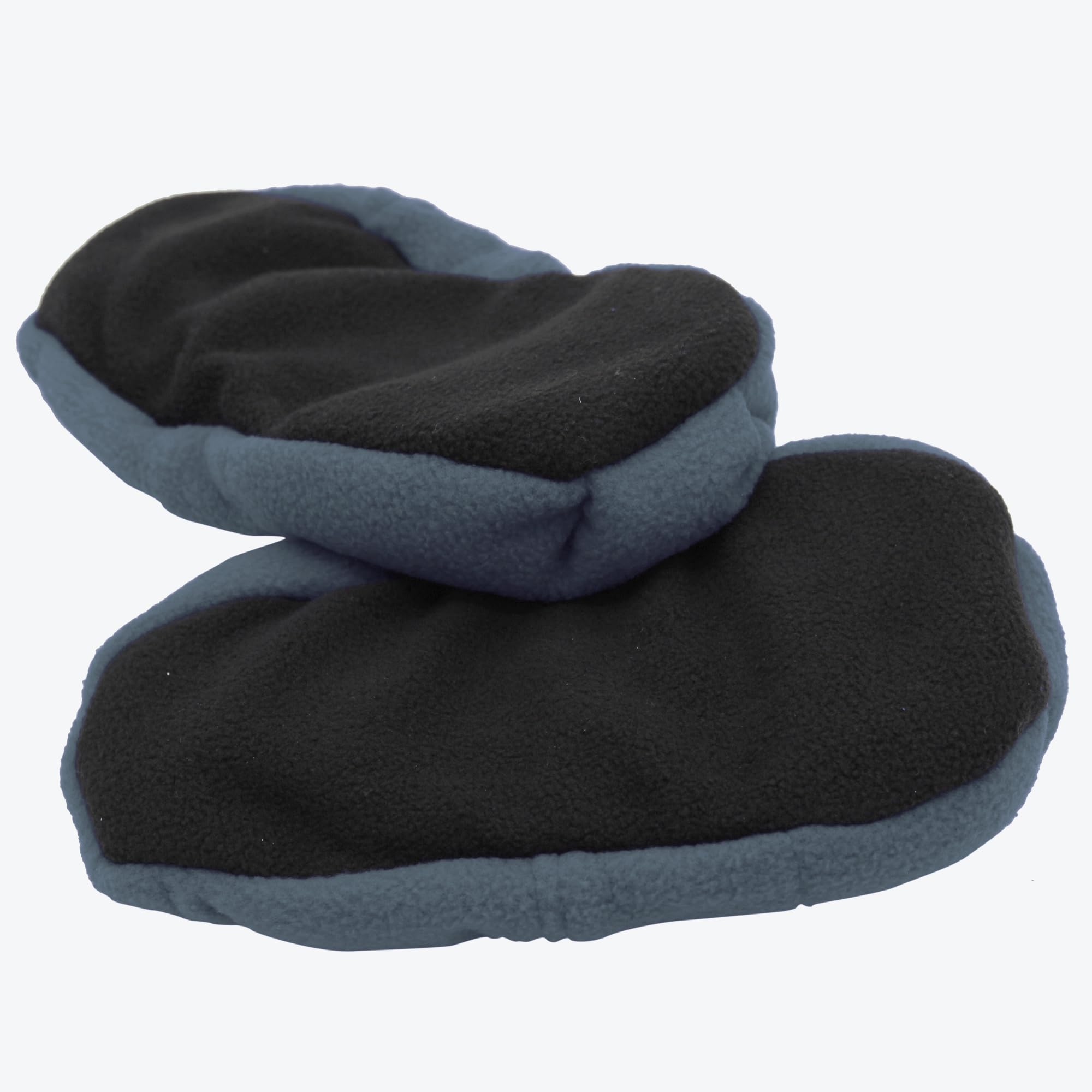 Fishtec Mikrowellen Hausschuhe mit weichem Fleece - Natürliche Leinsamen Füllung für Wärme und Kälte - Wohltuende Entspannung für kalte Füße im Alltag in der Größe 36 bis 40