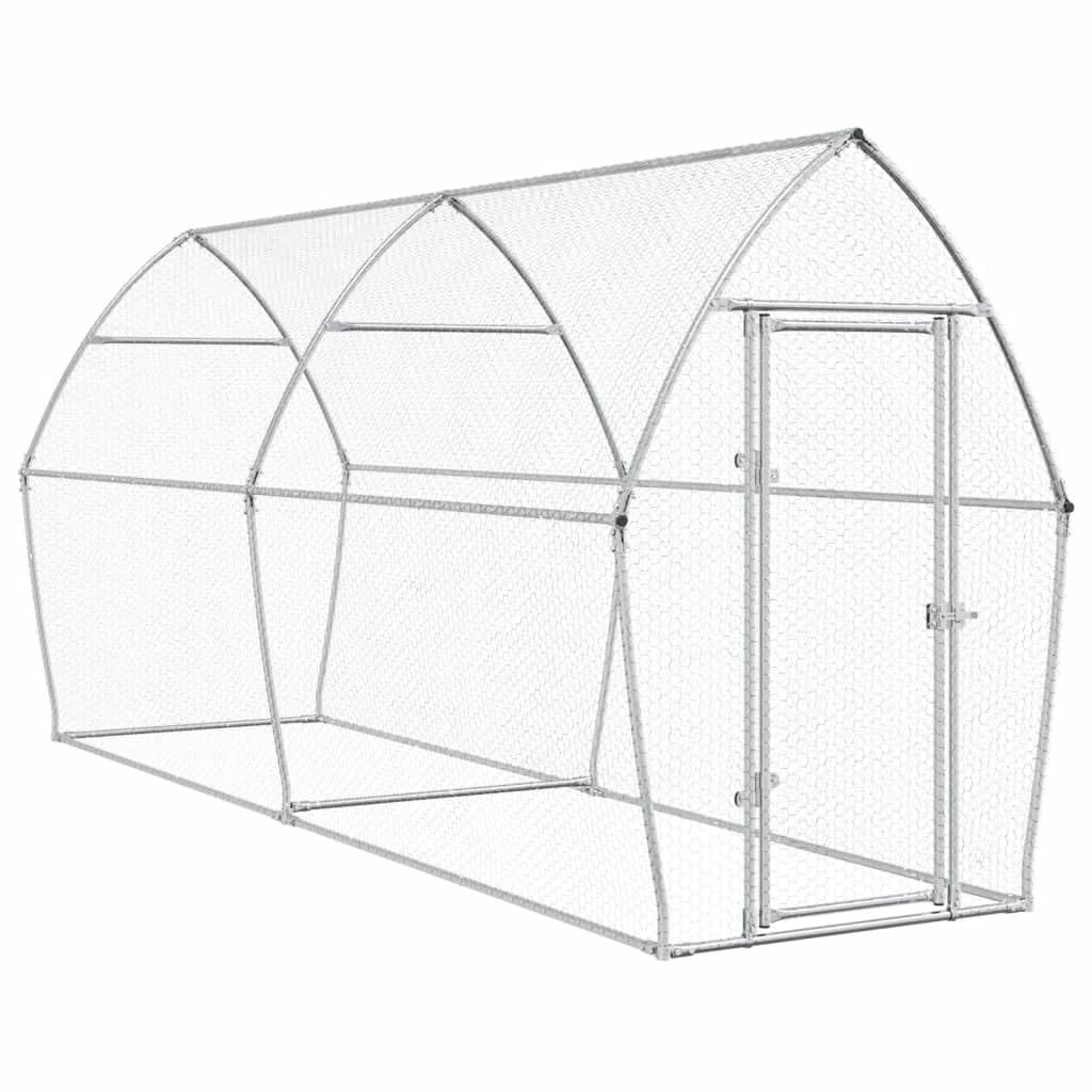 Recinzione per pollo, pollaio, gallina, gallina, XXL, in acciaio zincato, 400 x 105 x 182 cm