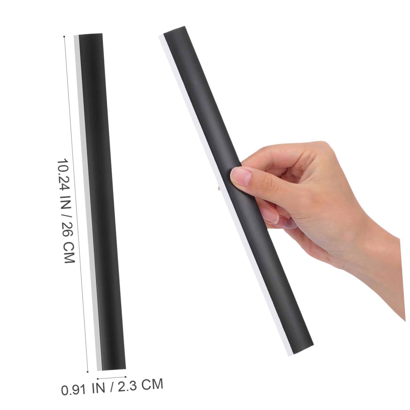 UKCOCO 4 Tiras de Goma Negro para Recogedor de Basura Borde Flexible, Accesorios Duraderos para Evitar Desgaste y Deslizamiento en Pala y Fregona