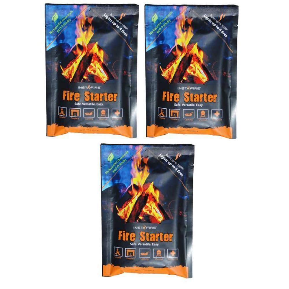 Insta-fire If3pkfs Fire Starter Pouches, 2.2 Oz, 3-pack