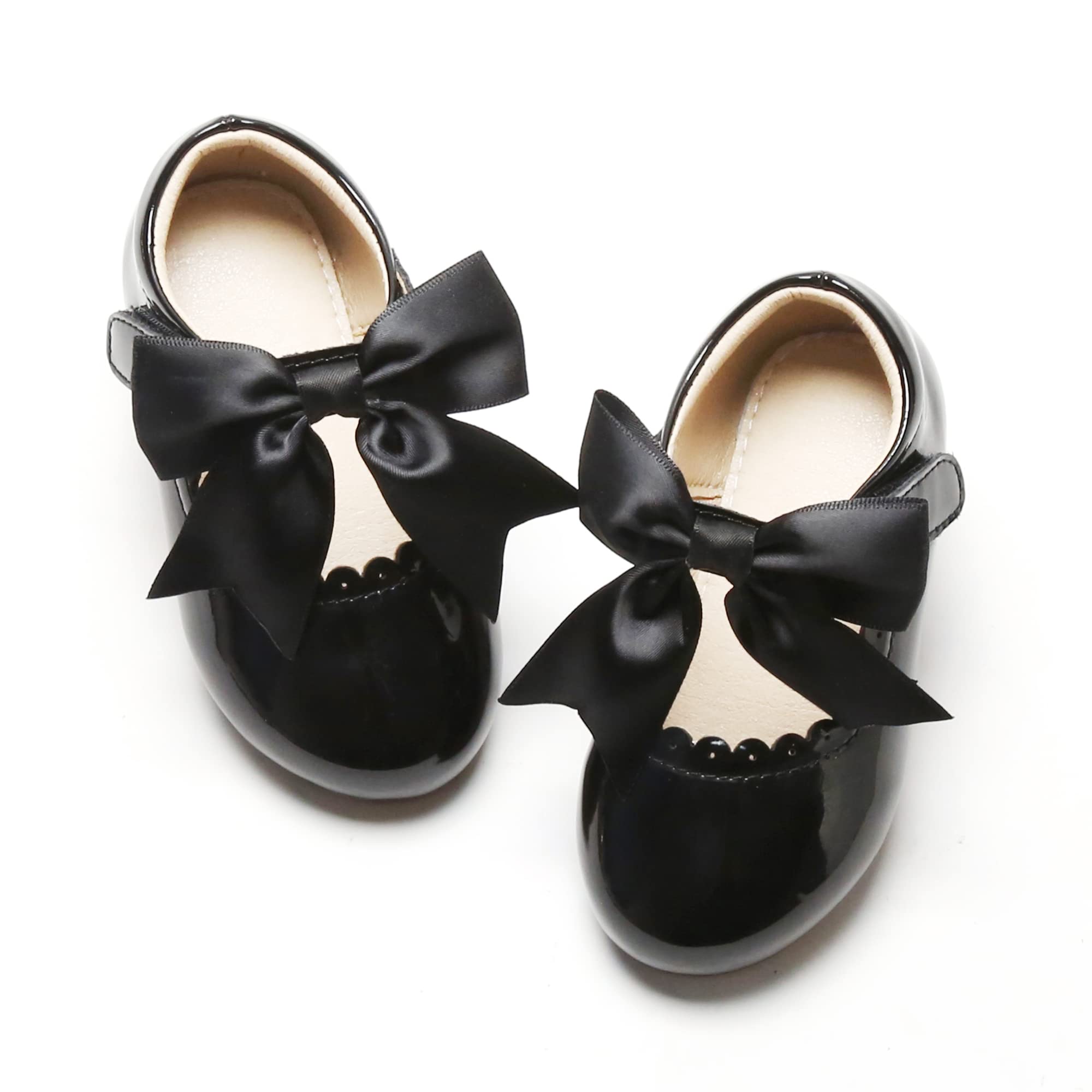 Kiderence Toddler Little Girls Dress Shoes Ballerina Ballet Flats Kids Mary Janes — view 15