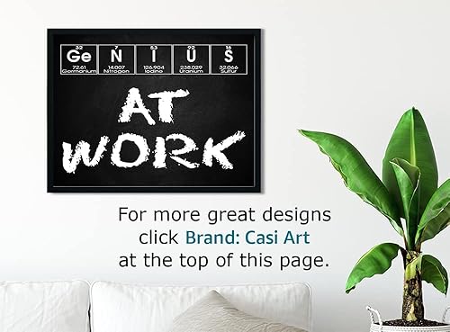 Miniatura 5 de Genius At Work - Póster científico divertido sin marco, 14 x 11 pulgadas, arte químico, ideal para laboratorio de ciencias, dormitorio de