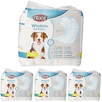 Trixie 23642, Pannolini a fascia per cani maschi, M-L (46-60 cm), un pacco con 12 pezzi (Confezione da 4)
