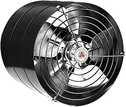 EXAUSTOR 20 CM A. R. BI-VOLT PRETO AXIAL INDUSTRIAL