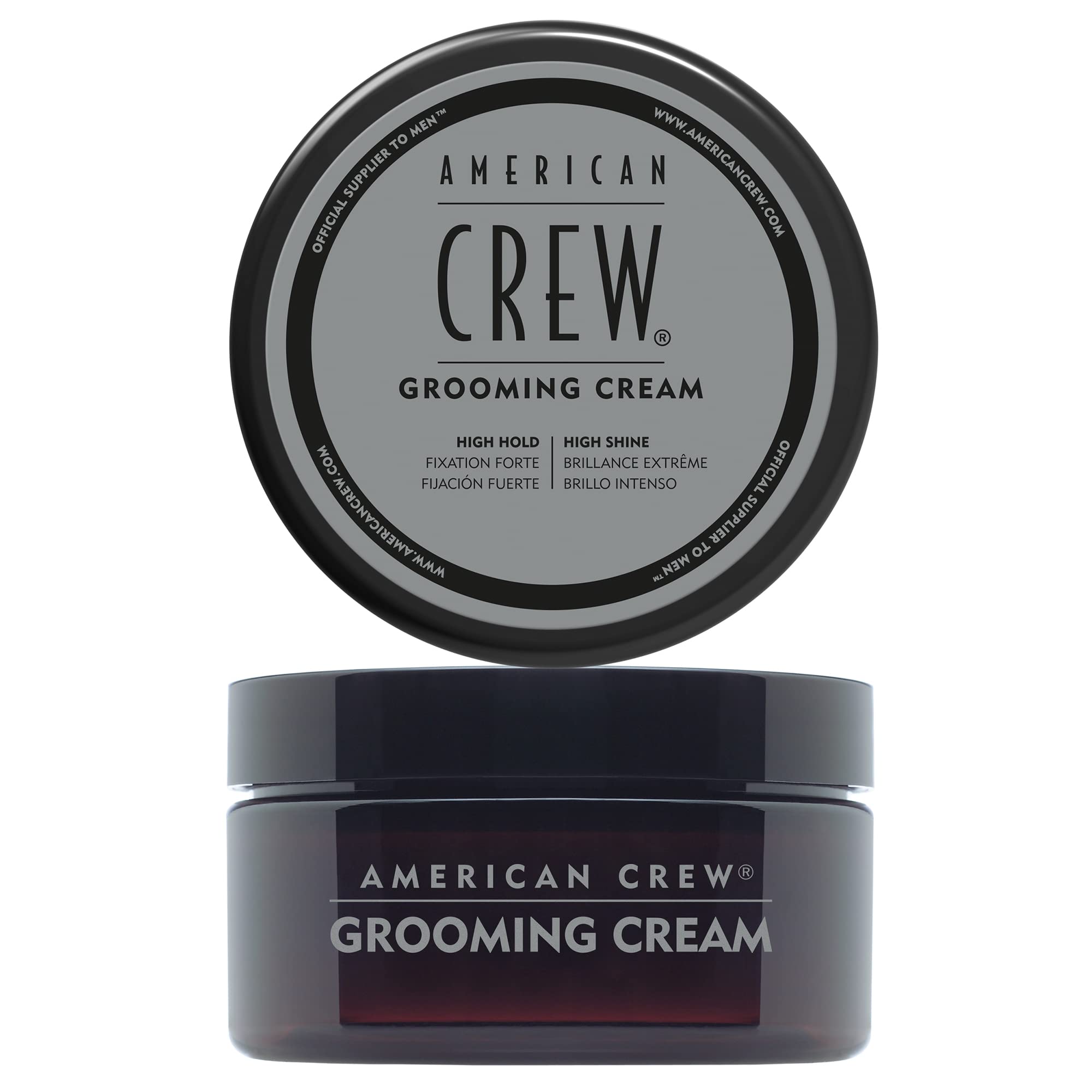 AMERICAN CREW – Grooming Cream, 85 g, Stylingcreme für Männer, Haarprodukt mit sehr starkem Halt, Stylingprodukt für optimale Formbarkeit, Glätte & sehr viel Glanz