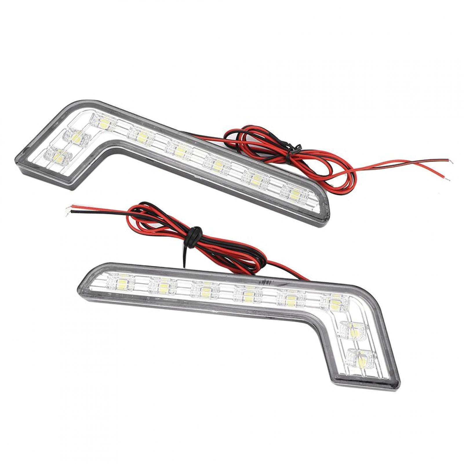 Yctze pour feux de jour led Lampe de jour de jour super lumineuse à 8 LED étanche DRL universel Feu diurne Feu diurne LED Feu diurne étanche Feu diurne étanche Imperméable universel Feu diurne Feu Di