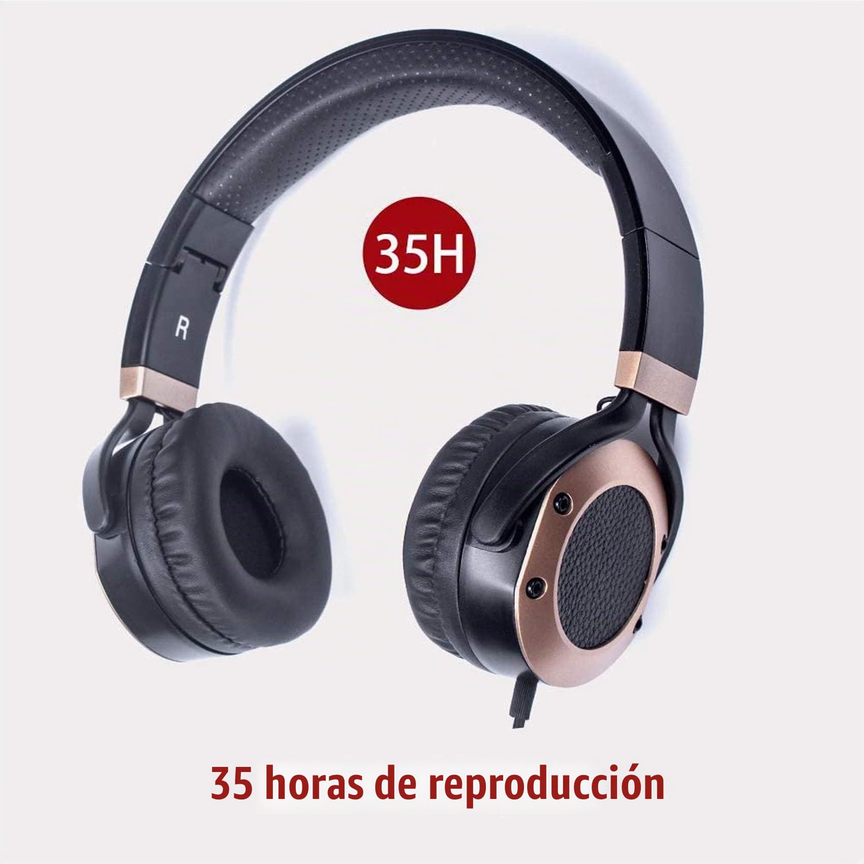 Auriculares con cancelación de ruido activo con micrófono y adaptador de avión, auriculares de viaje plegables y ligeros, auriculares con cable de alta fidelidad y graves profundos con funda de