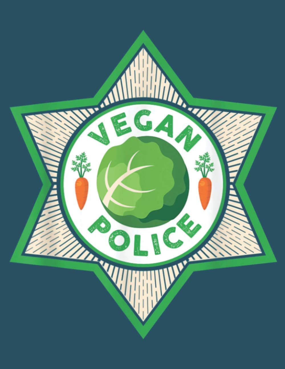 Vegan Police Lettuce Carrot Funny Vegetarian Humor S: To-do list notebook, Lined Notebook, Size 8.5 x 11 inches,100 Pages