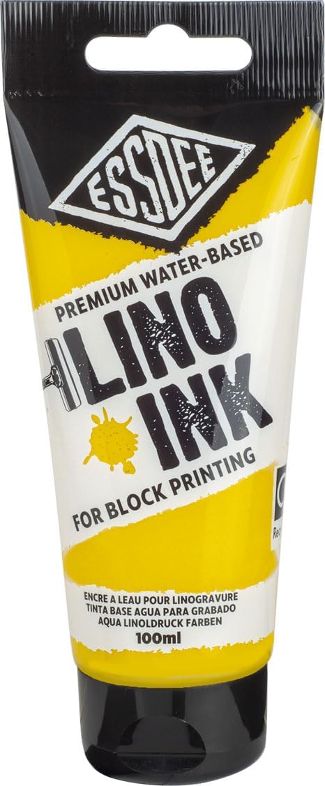 Block Printing Ink, Water, Yellow, 100ml