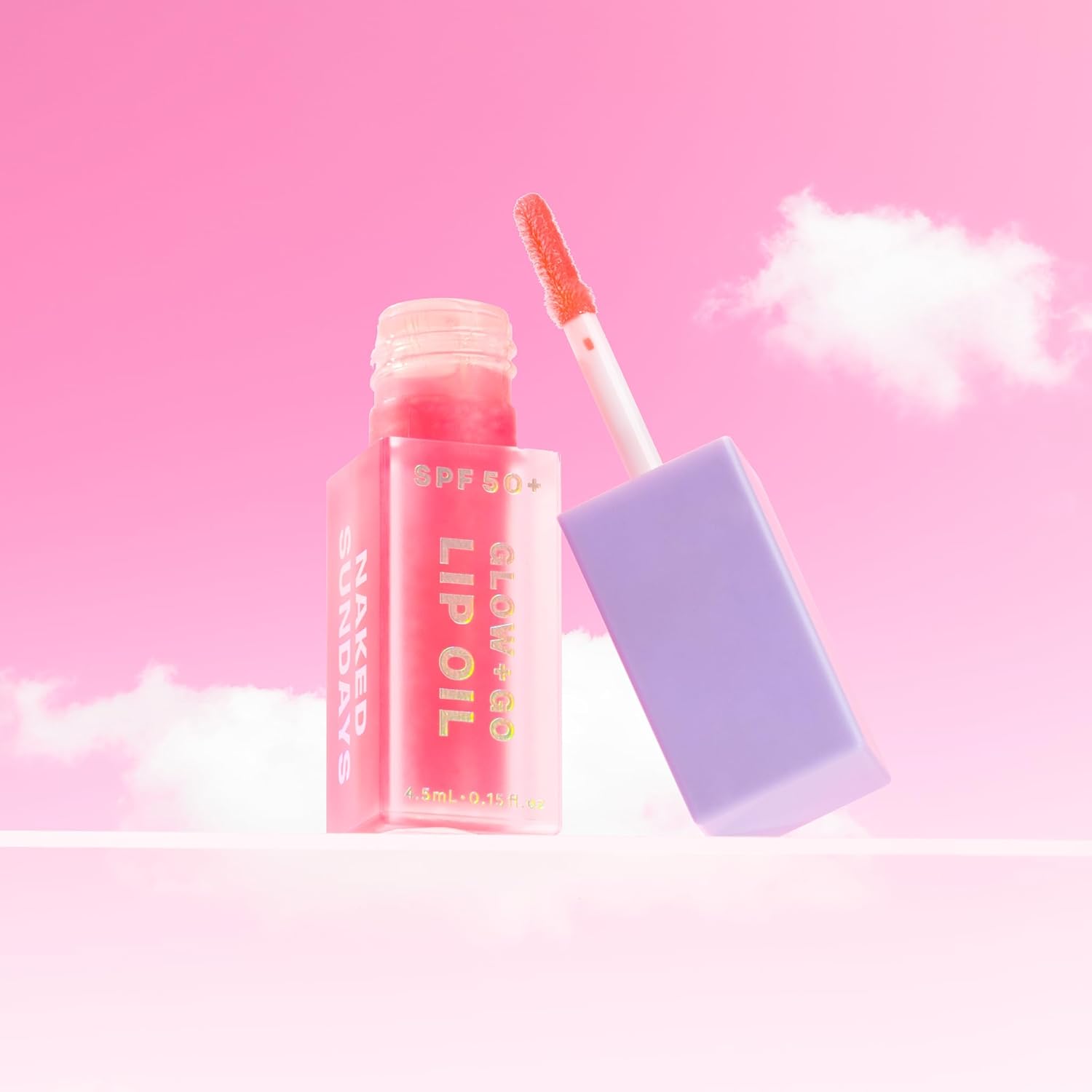 Naked Sundays SPF 50 Glow & Go Lip Oil – Watermelon | Lip Oil with Broad Spectrum SPF, Hydrating & Nourishing Lip Protection – 4.5ml - Image 2