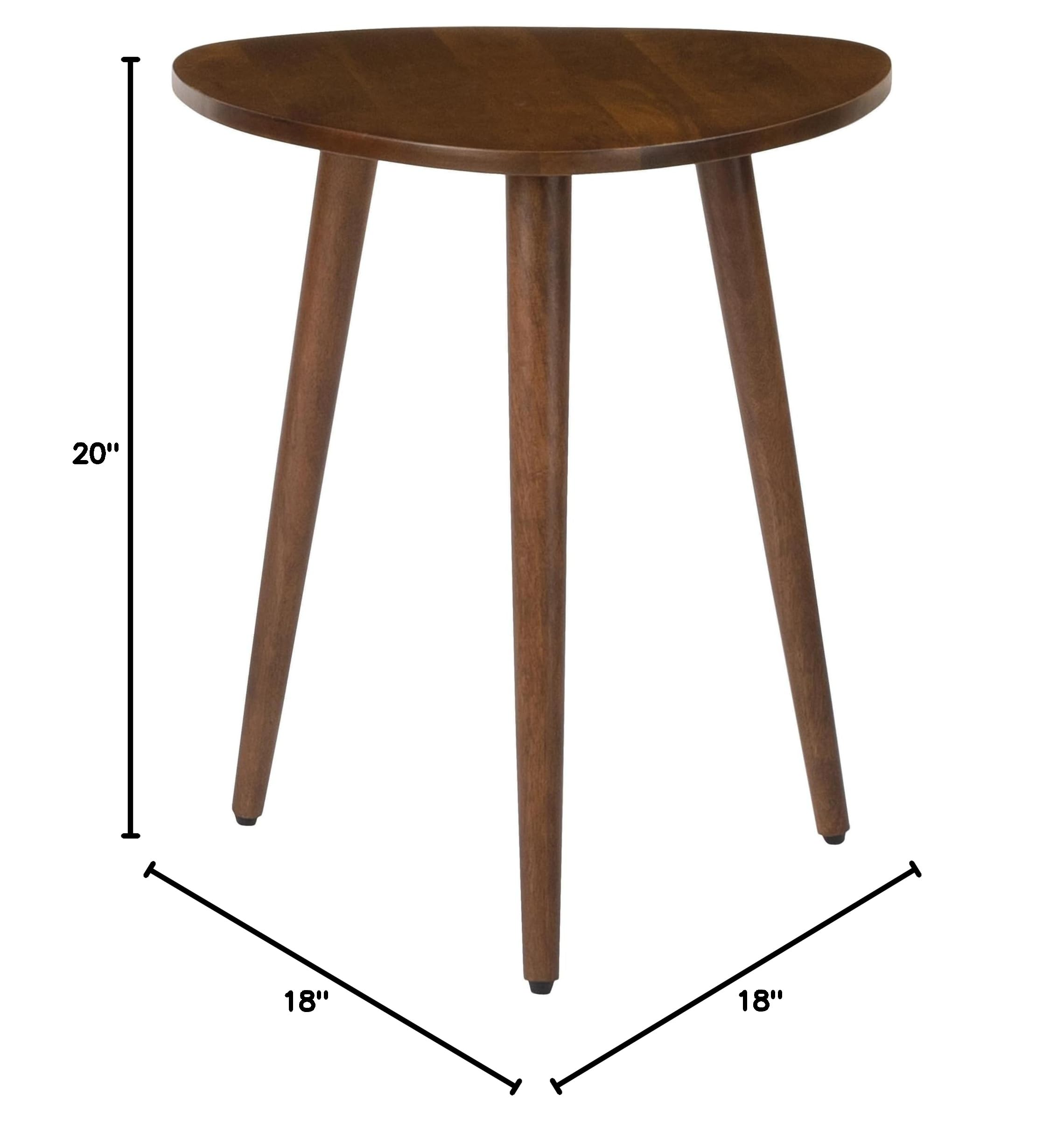 MH London Bond Wooden Triangle End Table - Exclusively Designed Modern Small Side Table. Hand Crafted - Wooden Side Table - Contemporary Design for Small End Tables for Bedroom and Living Room