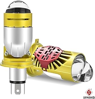 H4 Mini Projector Lens 90W 15000LM Led Car/Bike Headlight Bulb Super Bright White 6000K Headlight Bulb for Car/Bike/Scooty