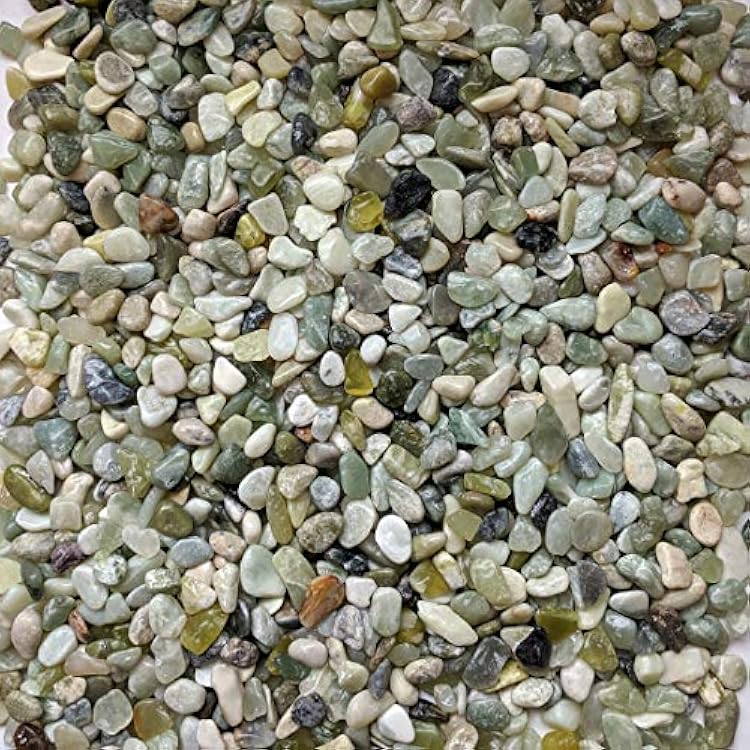 Natural Decorative Polished Jade Pebbles 3/8 Gravel Size (2-lb Bag)