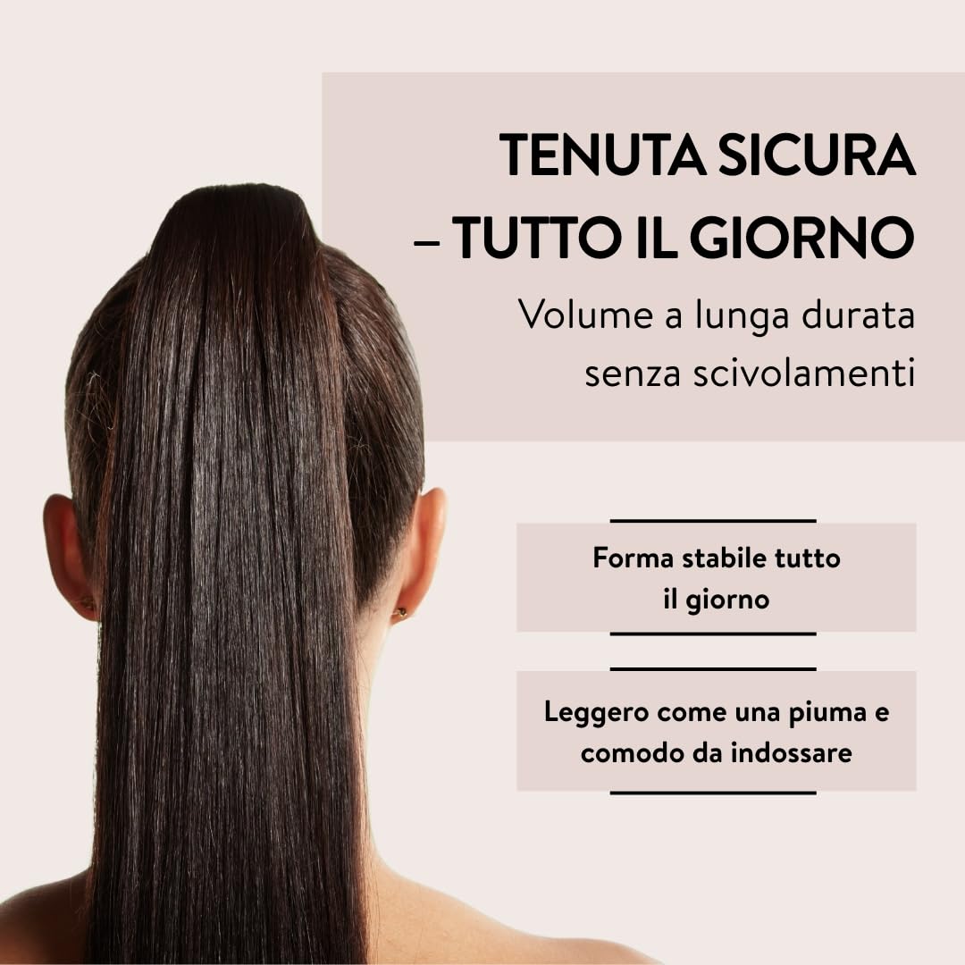 PARSA Beauty Magic Pony – Cono per capelli color crema per capelli biondi e castano chiaro – Accessori capelli per il volume della coda di cavallo – Cuscino invisibile per capelli sottili