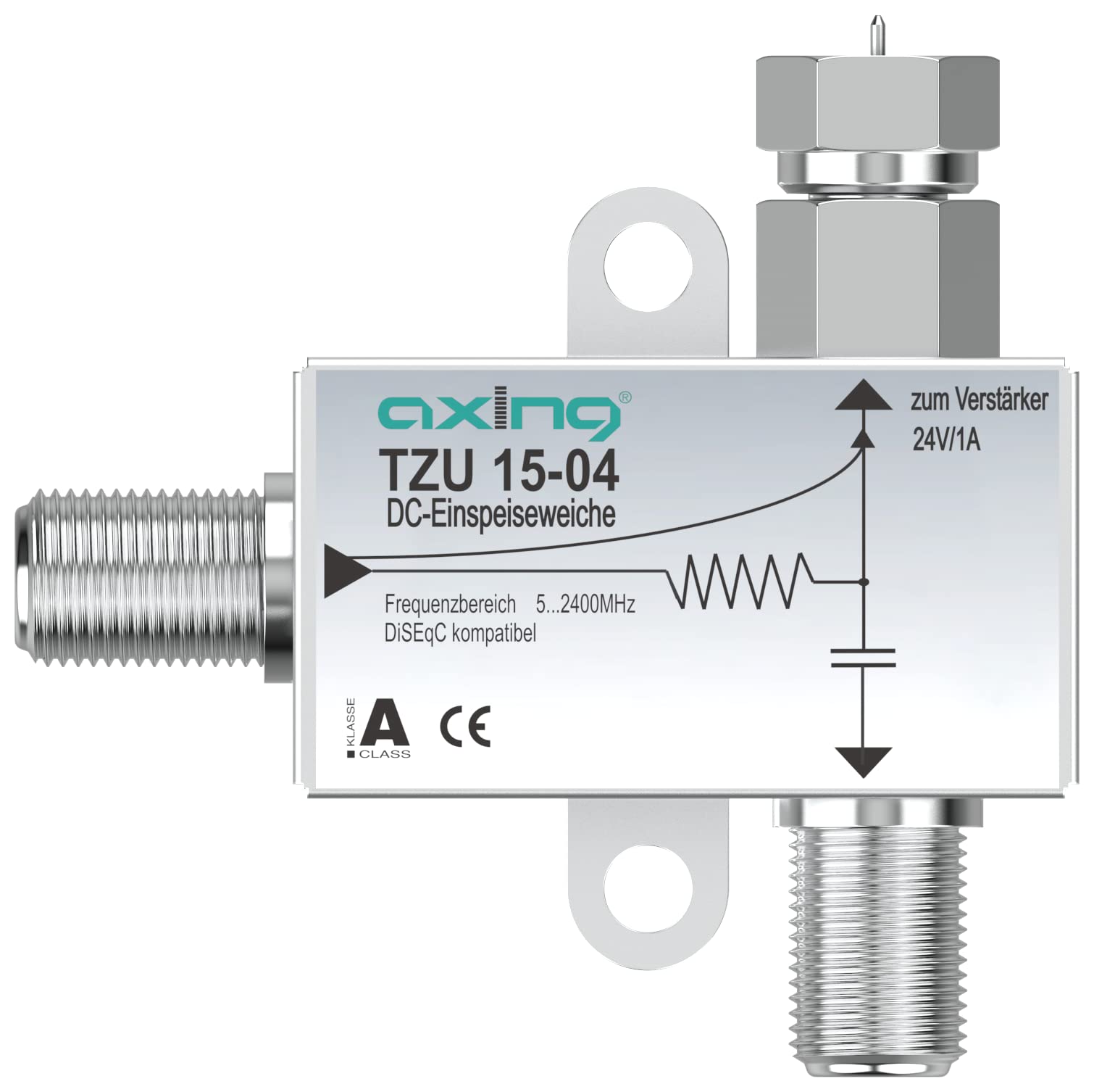 AXING TZU 15-04 wskaźnik zasilania do zdalnych potraw multiprzełączników 5-2400 MHz maks. 18 V, metal