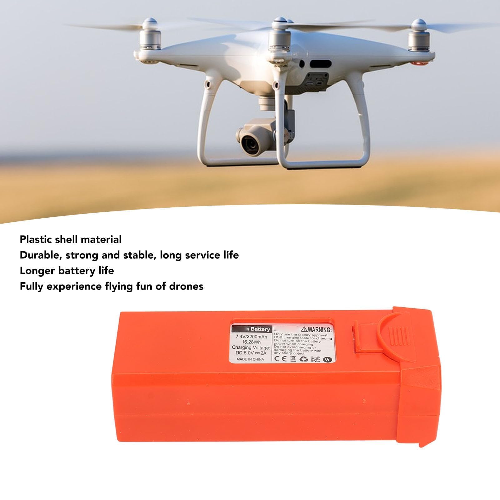 Batterie de Drone, Remplacement au Lithium 7,4 V 2200 Mah pour Quadrirotor LYERC L900 Pro SE